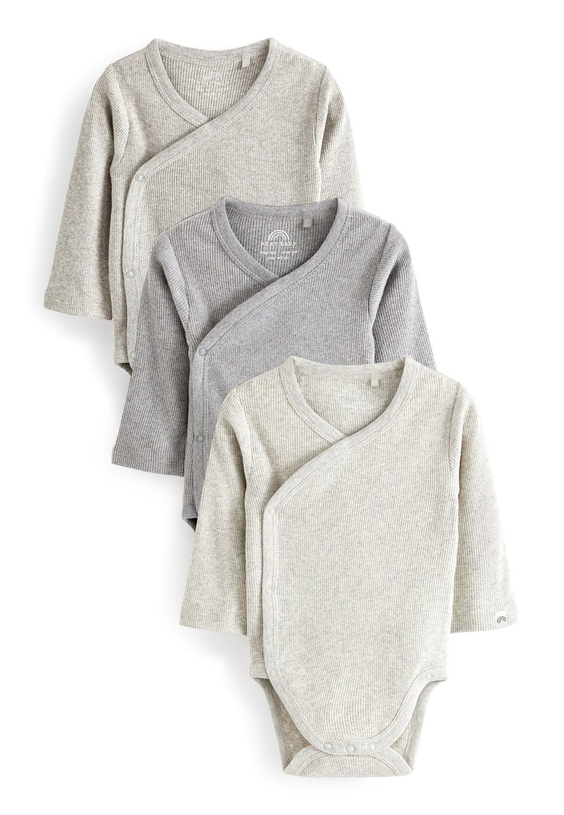 Next BABY BODYSUITS 3 PACK Body grey rib wrap/gris ZALANDO.FR