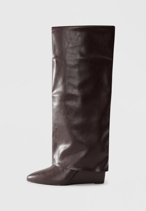 EVANDER - High heeled boots - dark chocolate