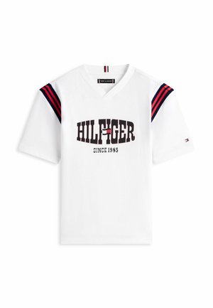 LOGO V-NECK - T-shirts print - white