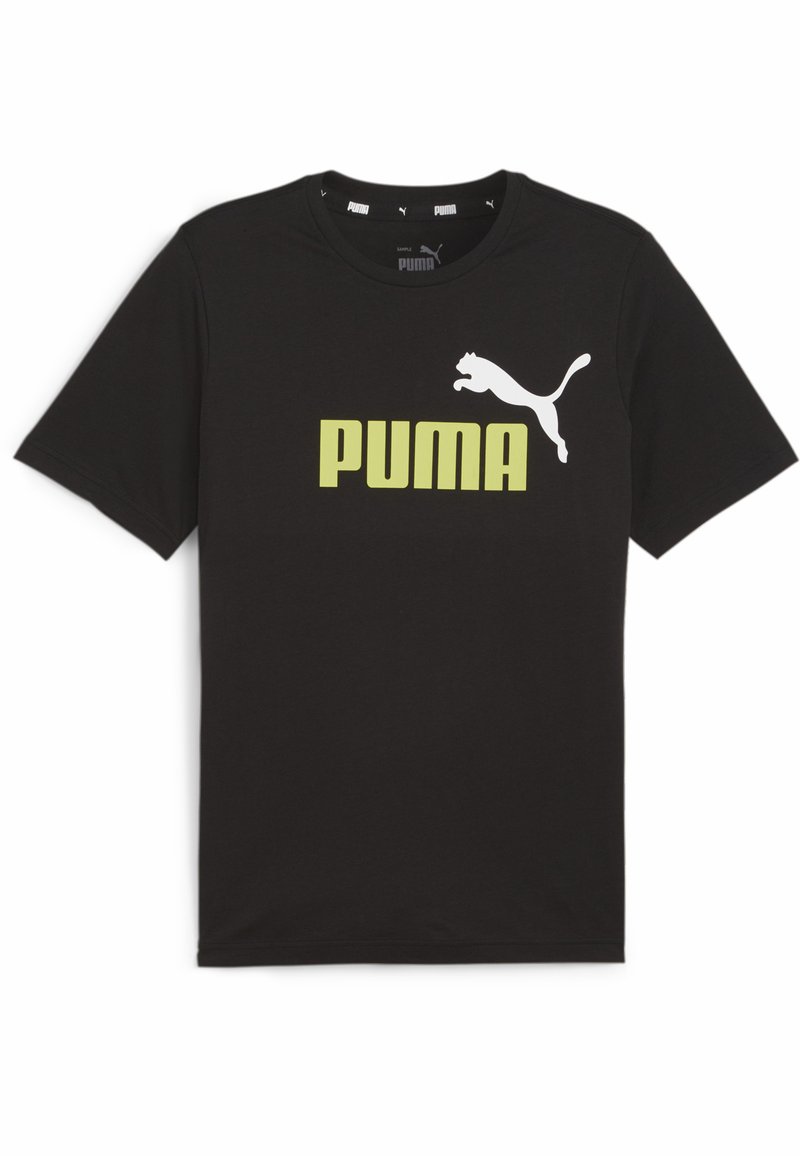 Puma ESS COL LOGO - Trükipildiga T-särk - schwarz grün
