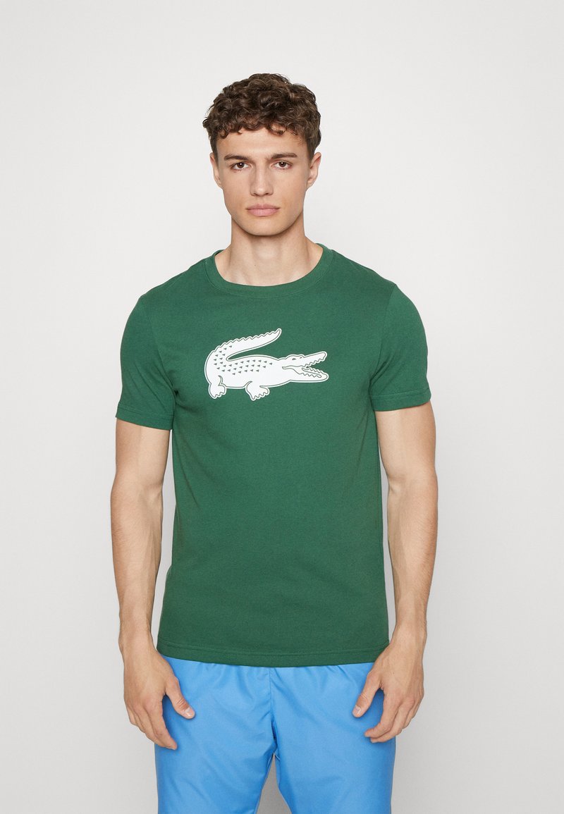 Lacoste Sport PRINTED Sport Tshirt green/white/groen Zalando.be