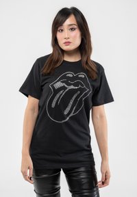 Paradiso Clothing THE ROLLING STONES TONGUE DIAMANTE - Print T-shirt - black