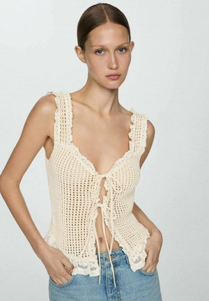 Mango MESHY - Top - off-white