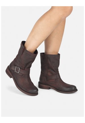 Cowboy-/Bikerstiefelette - borgonha