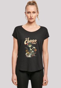 F4NT4STIC LONG CUT TOM AND JERRY TV SERIE THE CHASE IS ON - T-shirts med print - black
