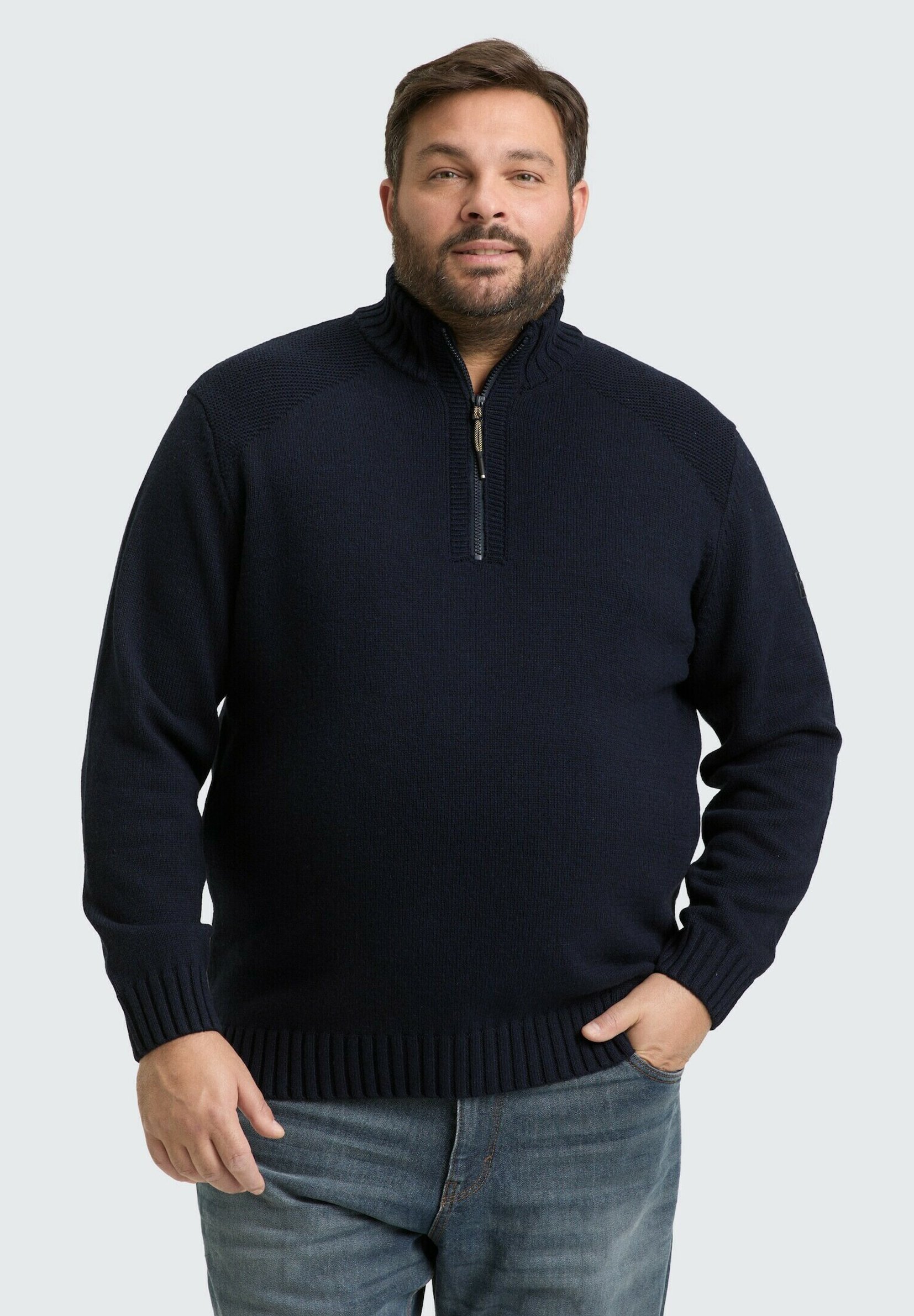 Tom Tailor Uomo Maglione Uomo TOM TAILOR - Maglione Basic Con Logo Manica Maglione Autunno Inverno - 10