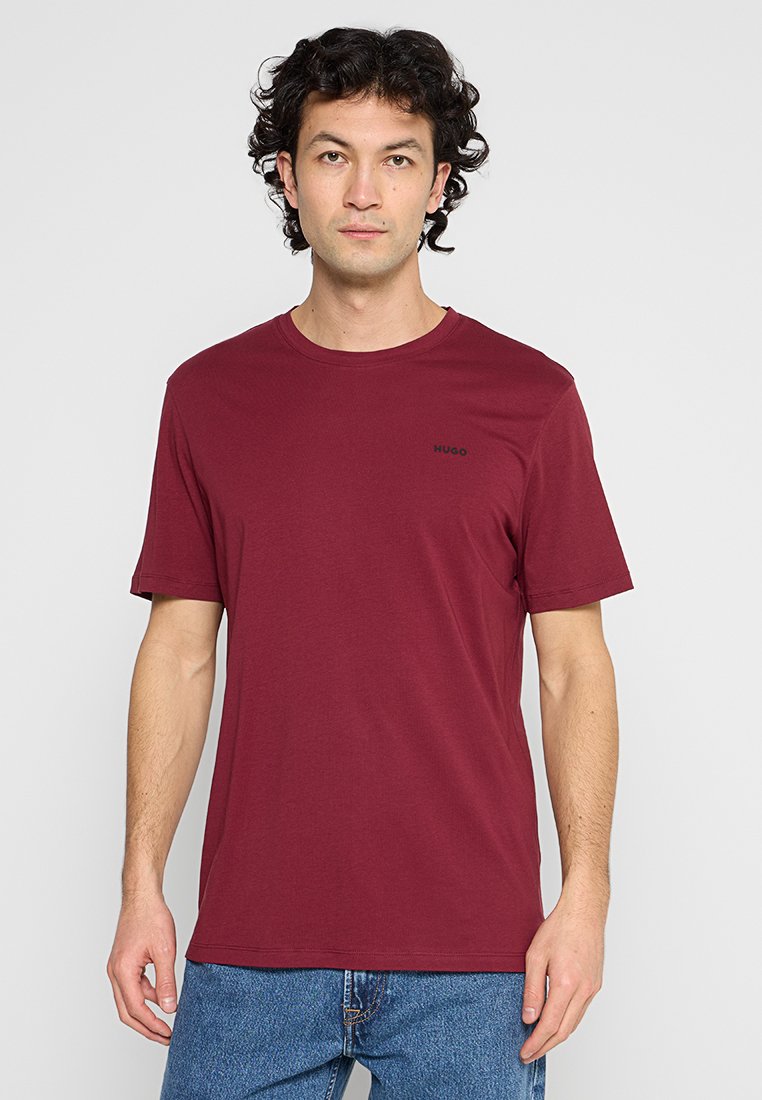 HUGO T-shirt basic donkerroze