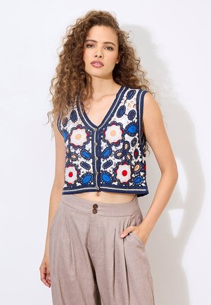 Apricot FLORAL - Smanicato - navy