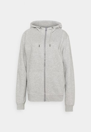 Mikina na zip - grey melange