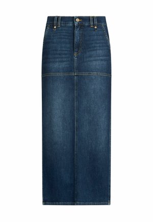 LIU JO WITH SLITS - Áčková sukně - denim blue