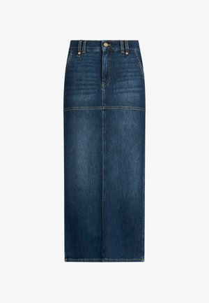 LIU JO WITH SLITS - A-linjainen hame - denim blue