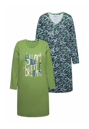 2 PACK DREAM PRINT LONG SLEEVE SLEEP - Yöpaita - moss green