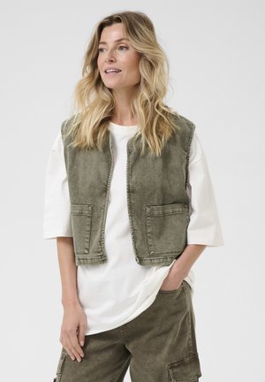 Waistcoat - heavy washed green