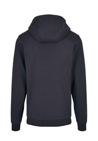 Felpa nera con cappuccio realizzata in tessuto testurizzato, dotata di cappuccio con coulisse, polsini a costine e orlo dritto, dal design pulito e minimalista.
