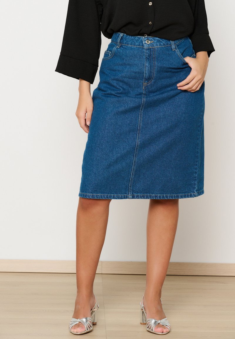 LolaLiza Jupe trapèze medium blue/bleu ZALANDO