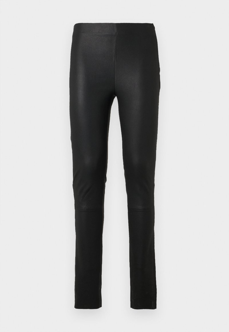 Bruuns Bazaar Leren broek zwart