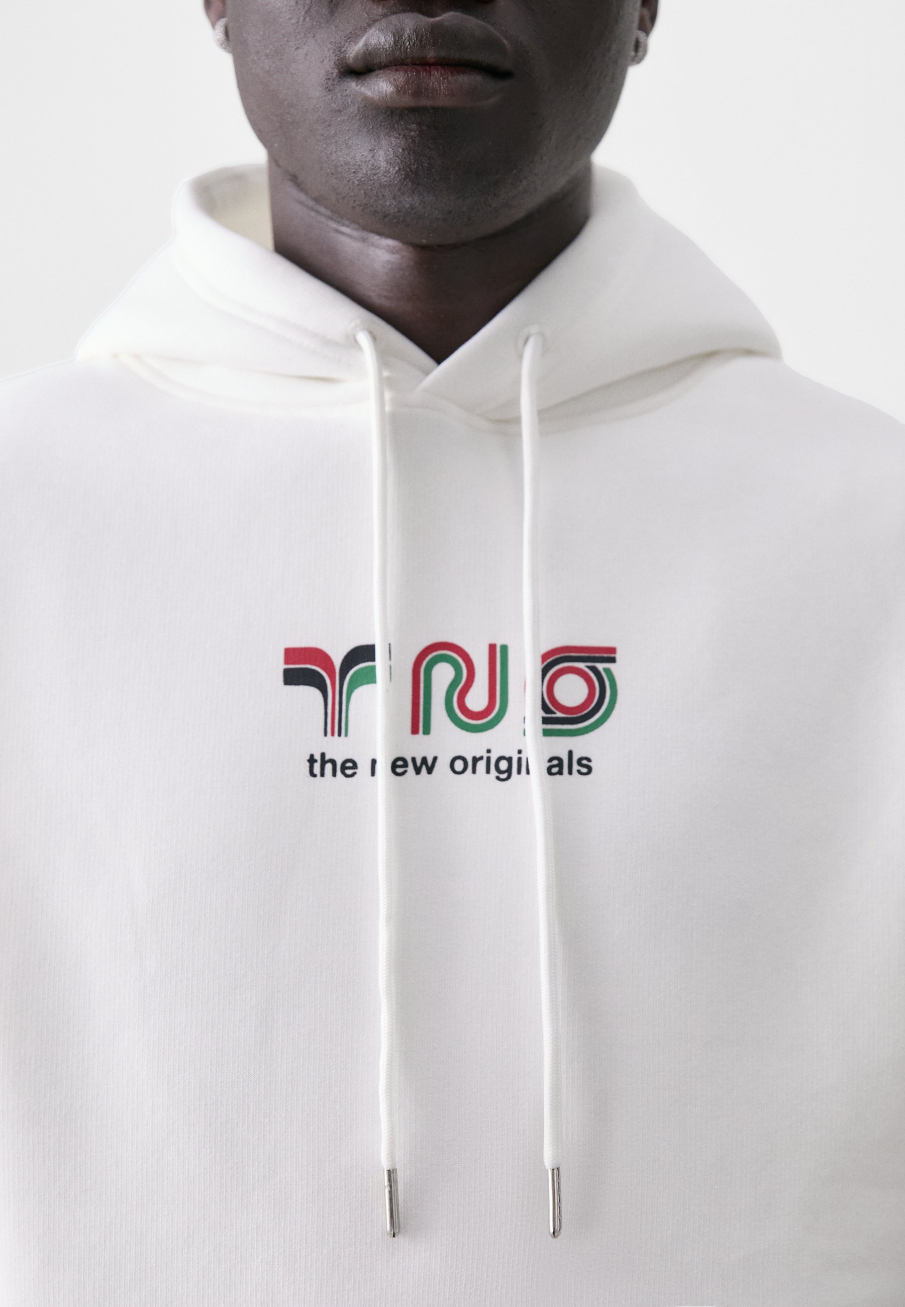The New Originals SUPER GRAPHIC HOODIE - Hoodie - white alyssum