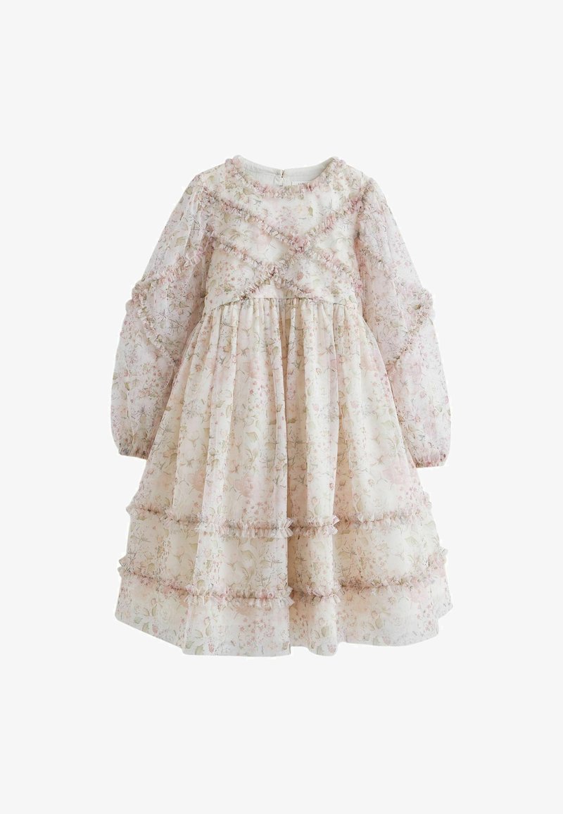 Next REGULAR FIT - Denní šaty - ecru floral