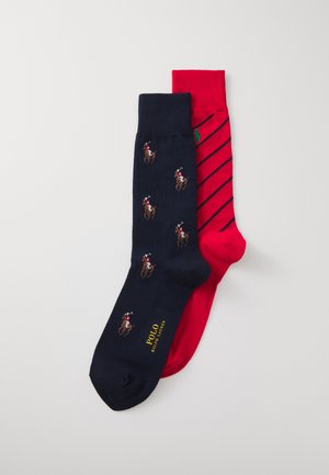 Polo Ralph Lauren, POLO PONY & STRIPED SOCK 2-PACK - Κάλτσες - dark navy