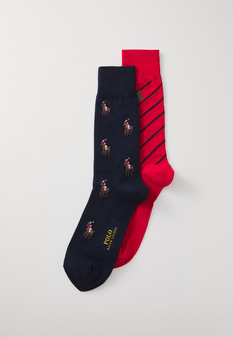Polo Ralph Lauren POLO PONY & STRIPED SOCK 2-PACK - Κάλτσες - dark navy