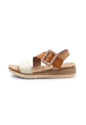 Sandalen met sleehak - taupe