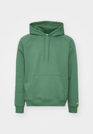 Carhartt WIP HOODED CHASE - Hoodie - duck green/gold-coloured