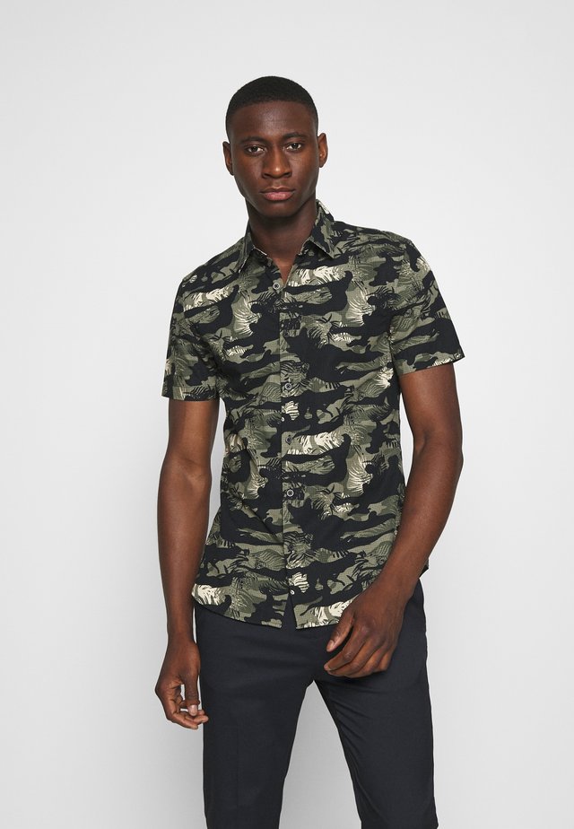 LEAFY CAMO RIPSTOP - Shirt - black