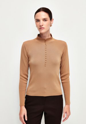 BUTTONED - Jumper - beige