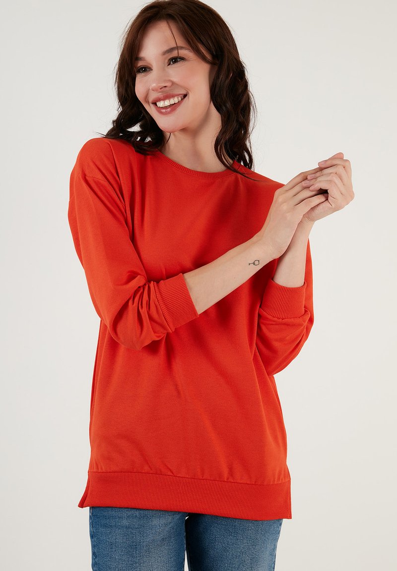 LELA CREW NECK - Sportska majica - orange color
