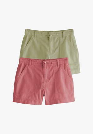 Next, 2 PACK - Denimshorts - pink khaki green