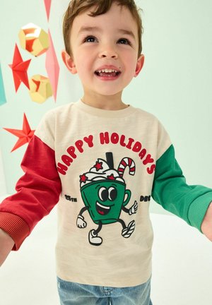 Next, REGULAR FIT - CHRISTMAS - Camiseta de manga larga - stone hotchpotch graphic