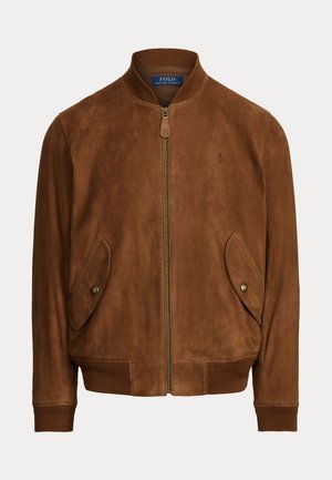 Polo Ralph Lauren SUEDE BOMBER JACKET - Leather jacket - country brown