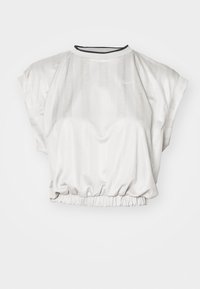 Print T-shirt - light iron ore/white