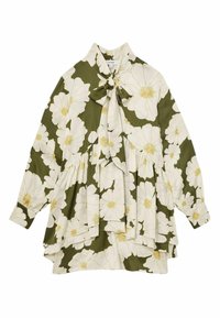Reiss REGULAR FIT - NEVA FLORAL TIE-NECK SWING - Blousejurk - ivory green