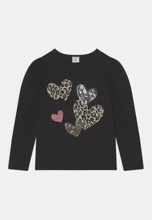 LEO AND SEQUIN APPLIQUE - Langarmshirt - black
