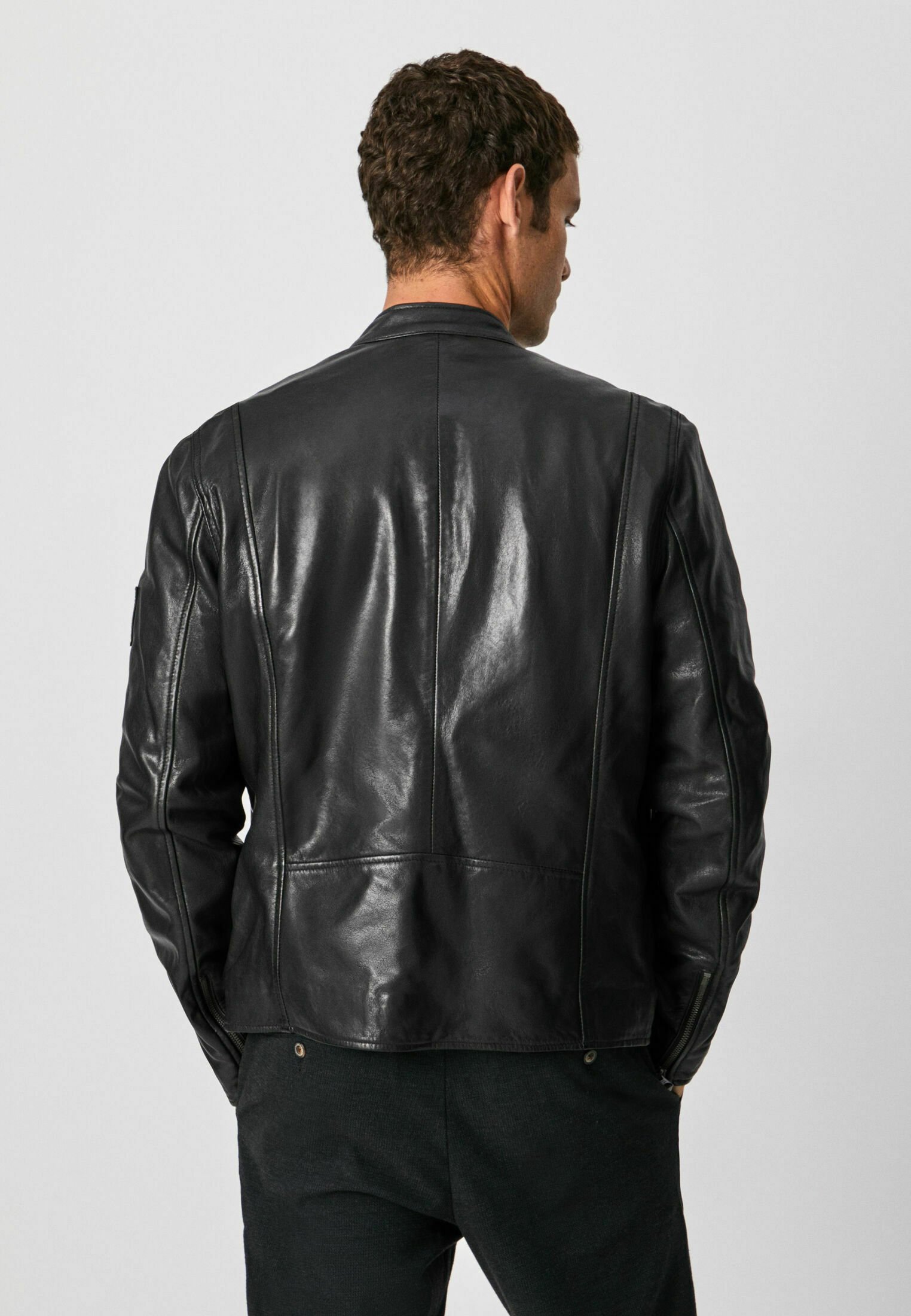 Pepe Jeans PEARSON - Chaqueta de cuero - black/negro - Zalando.es