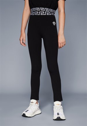 RICAMO MEDUSA - Leggings - nero/bianco