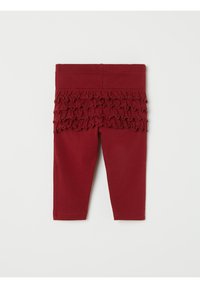 Bordeaux legginzit, joissa on tekstuuri- ja rypytysdesign vyötärön kohdalla. Valmistettu pehmeästä kankaasta, jossa on joustava ja mukava istuvuus.