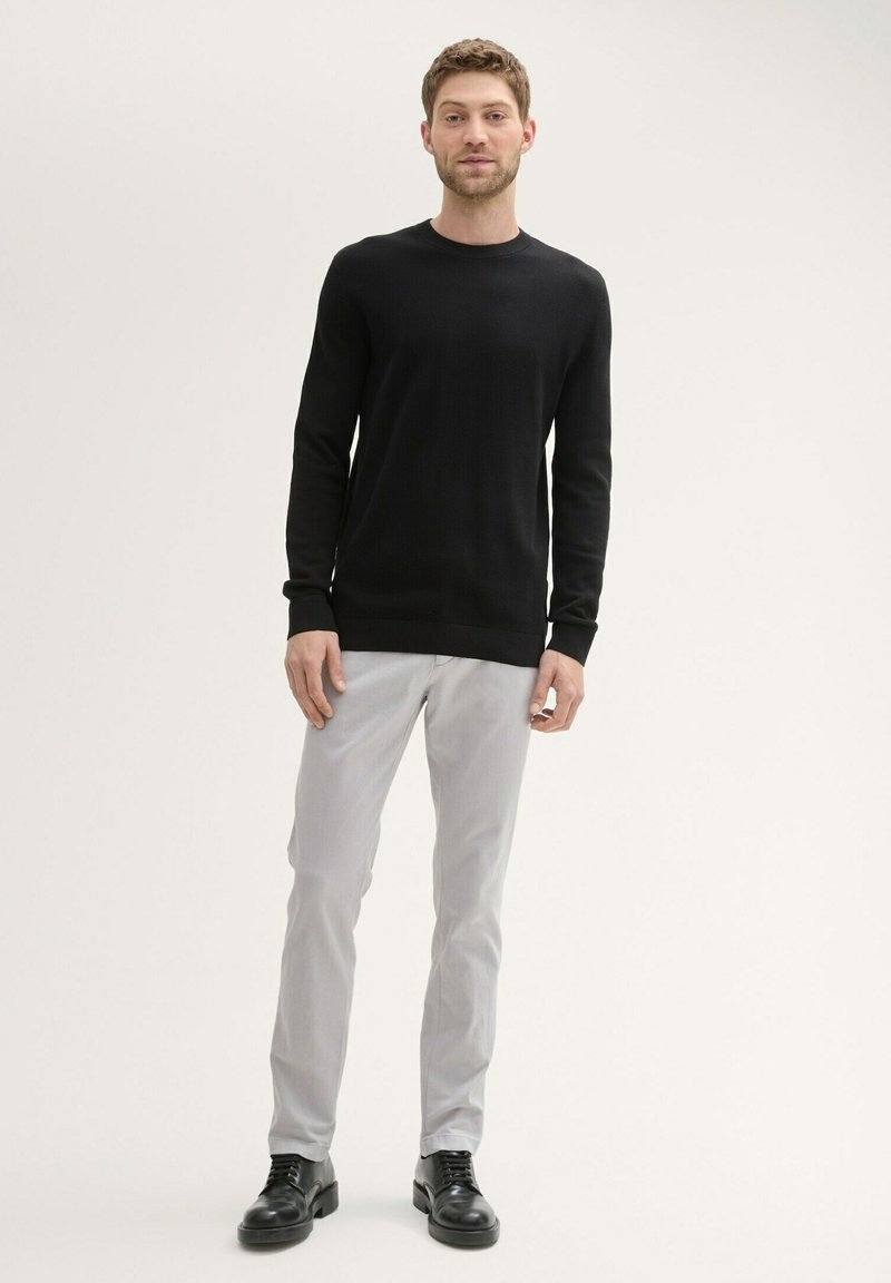 TOM TAILOR TRAVELER - Pantalon classique - artemis grey zig zag structure