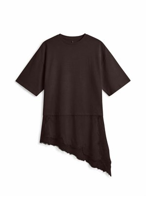 Vero Moda, ASYMMETRICAL TOP VMELLY TOP - T-Shirt print - chocolate torte
