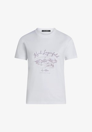 KARL LAGERFELD, - T-shirt z nadrukiem