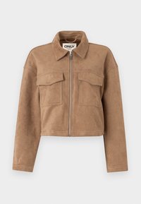 ONLSTINA LIFE CC PNT - Kunstlederjacke - cocoa créme