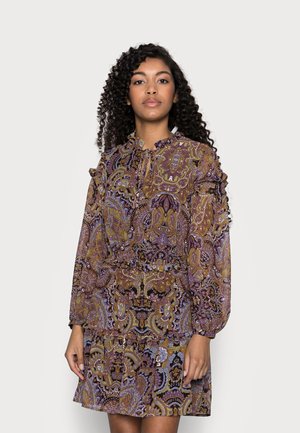 OBJMARCIN SHORT DRESS - Day dress - black/ethnic multi