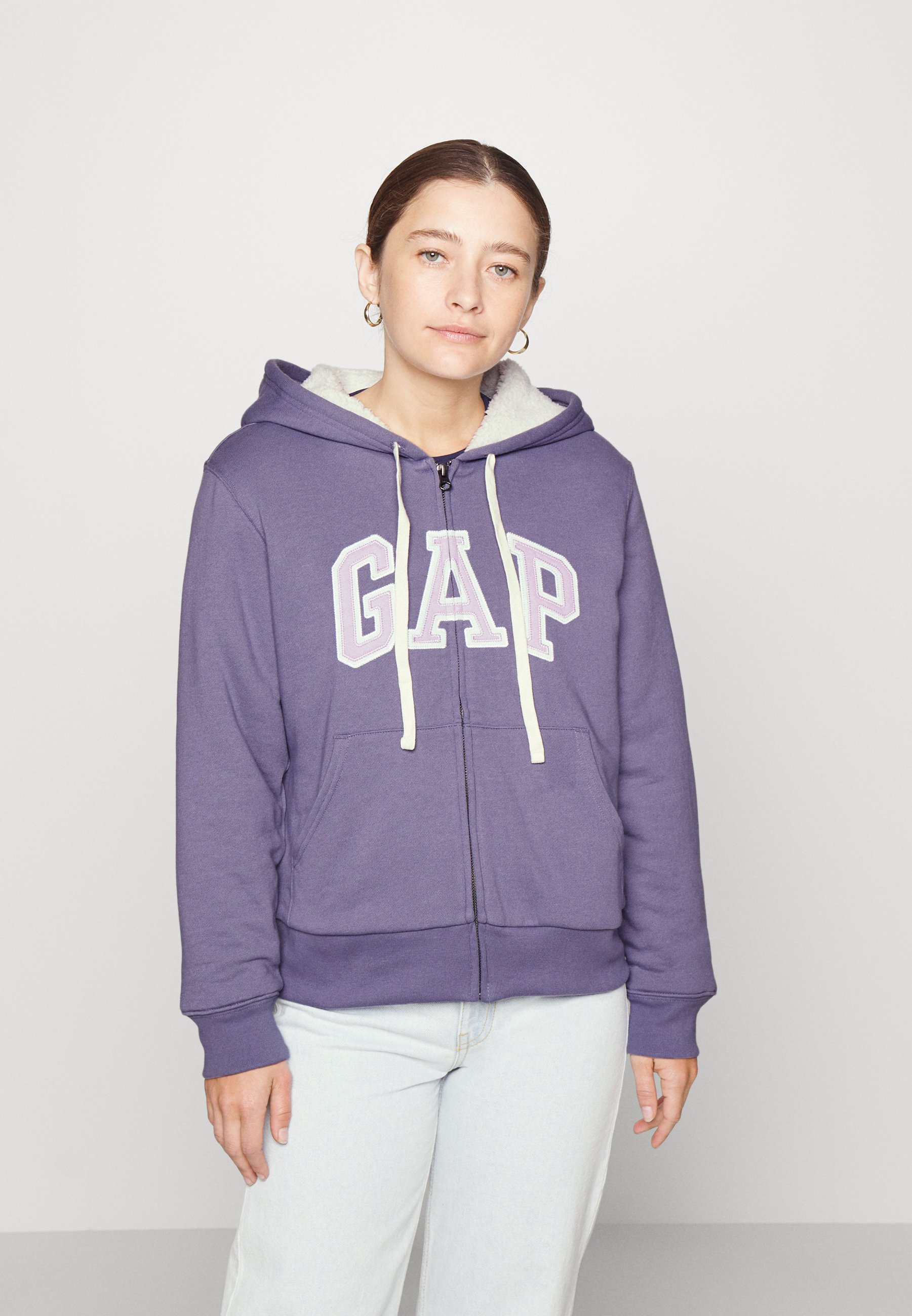 GAP Petite LOGO - Zip-up sweatshirt - lilac - Zalando.co.uk
