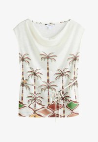 Non sélectionné, ecru palm tree print