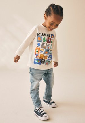 Next, REGULAR FIT - LONG SLEEVE GRAPHIC T-SHIRT . - Long sleeved top - white alphabet