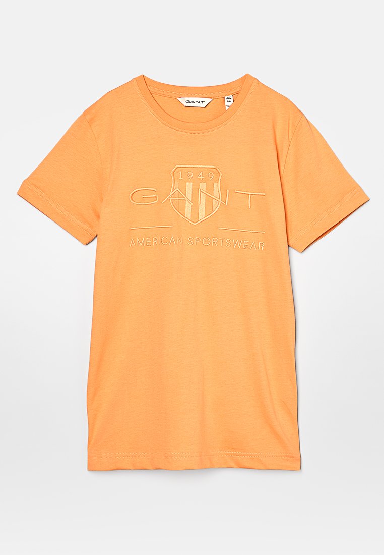 Gant T-shirt print abrikoos