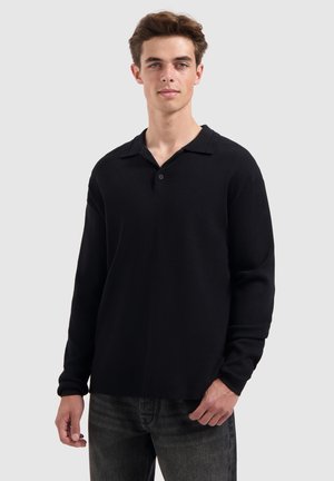 REGULAR FIT - Poloshirt - black