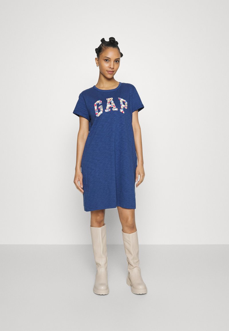 GAP Petite LOGO DRESS Jersey dress blue shade/blue Zalando.co.uk
