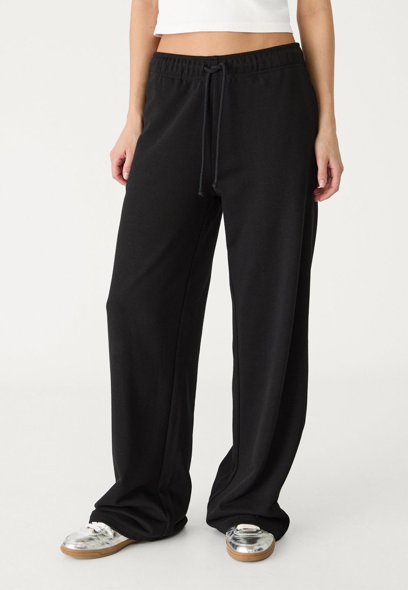 Stradivarius WIDE JOGGER - Pantalon de survêtement - black